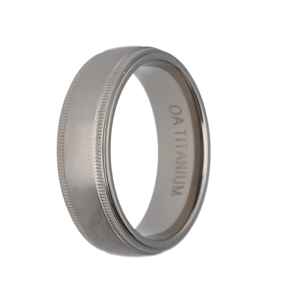 Titanium Milgrain Edged Band (7mm)