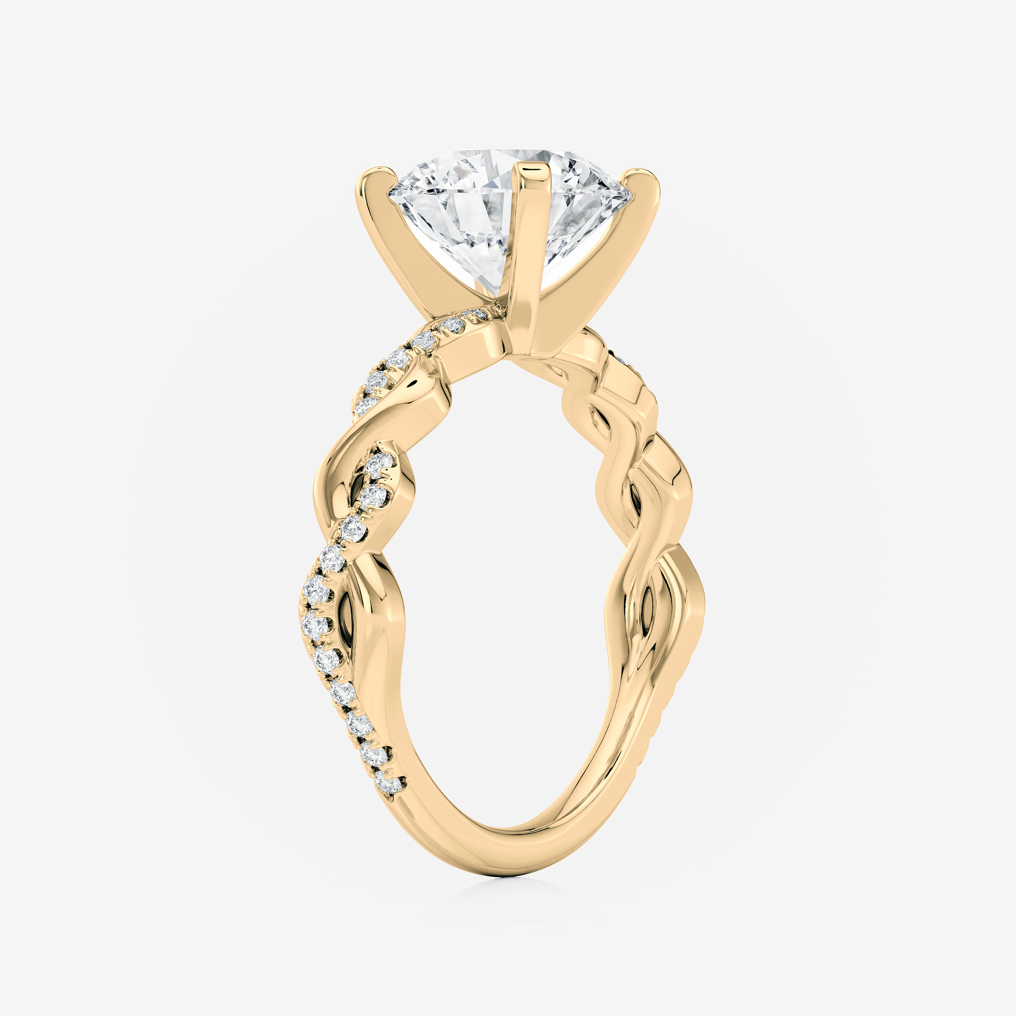 Twist Pavé Moissanite Engagement Ring South Africa