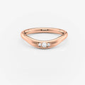 Wren Curved Wide Wedding Band | Lab Diamond