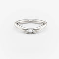 Wren Curved Wide Wedding Band | Lab Diamond