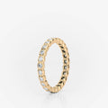 Bezel Half Eternity Band | Lab Diamond Wedding Rings