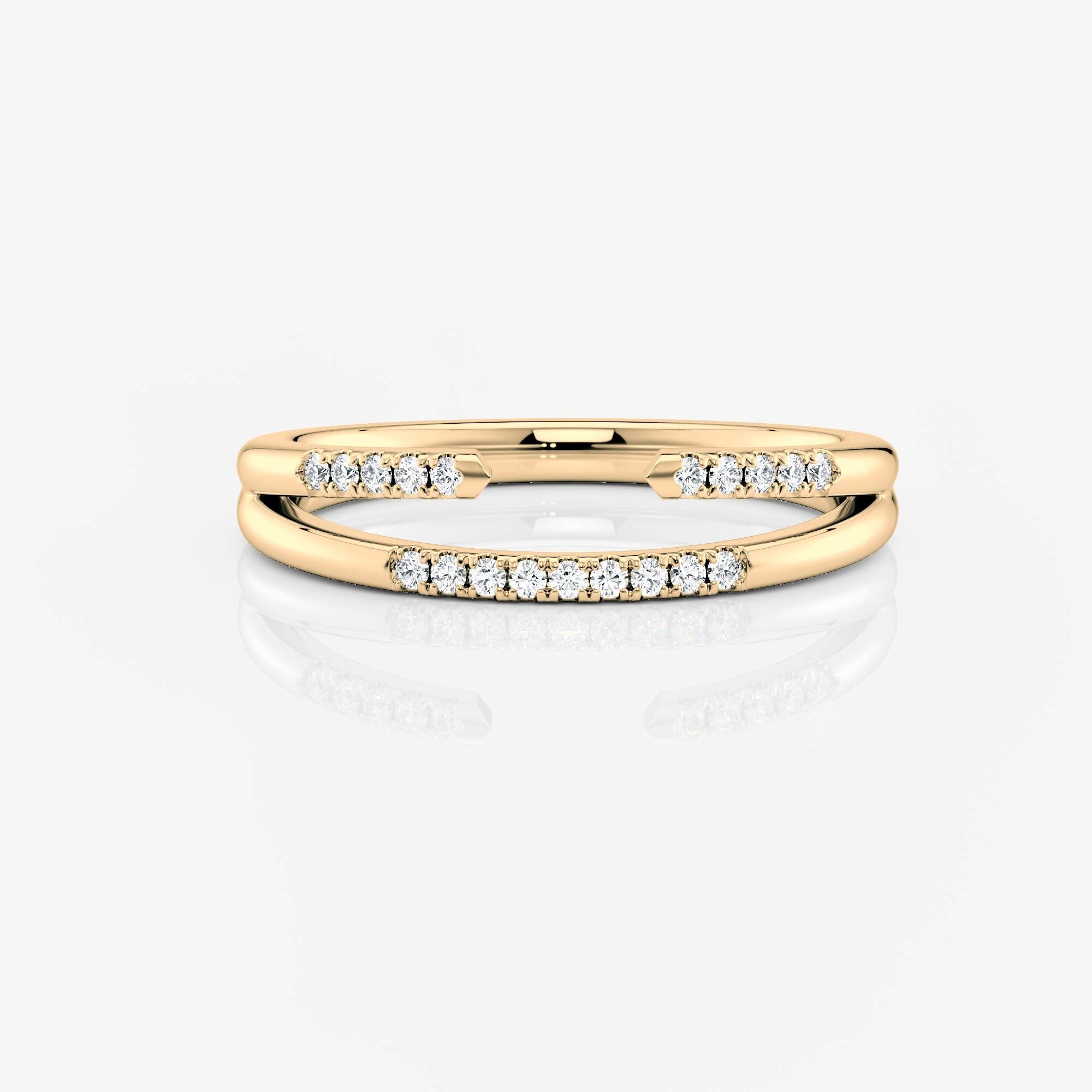 Jean Double Open Profile Wedding Ring | Lab Diamond Wedding Rings