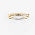 Double Open Profile Wedding Ring | Moissanite Wedding Rings