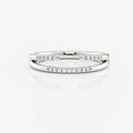Double Open Profile Wedding Ring | Moissanite Wedding Rings