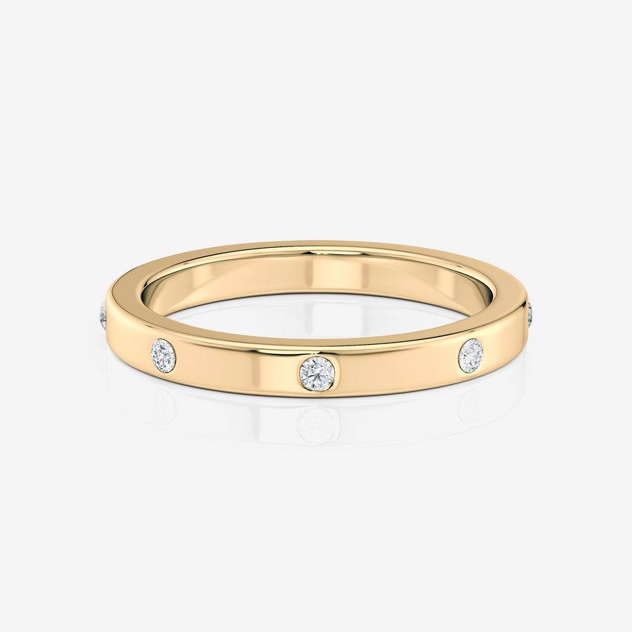 June Flush Set Wedding Ring | Moissanite | South Africa