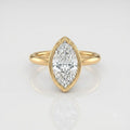 Marquise Bezel Solitaire Moissanite Engagement Ring 9ct yellow gold South Africa
