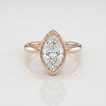 Marquise Bezel Solitaire Moissanite Engagement Ring 9ct rose gold South Africa