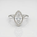 Marquise Bezel Solitaire Moissanite Engagement Ring 9ct white gold South Africa