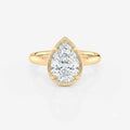 Pear Bezel Solitaire Moissanite Engagement Ring 9ct yellow gold South Africa