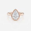 Pear Bezel Solitaire Moissanite Engagement Ring 9ct rose gold South Africa