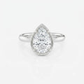 Pear Bezel Solitaire Moissanite Engagement Ring 9ct white gold South Africa