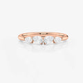 Pear Half Eternity Band | Moissanite Wedding Rings