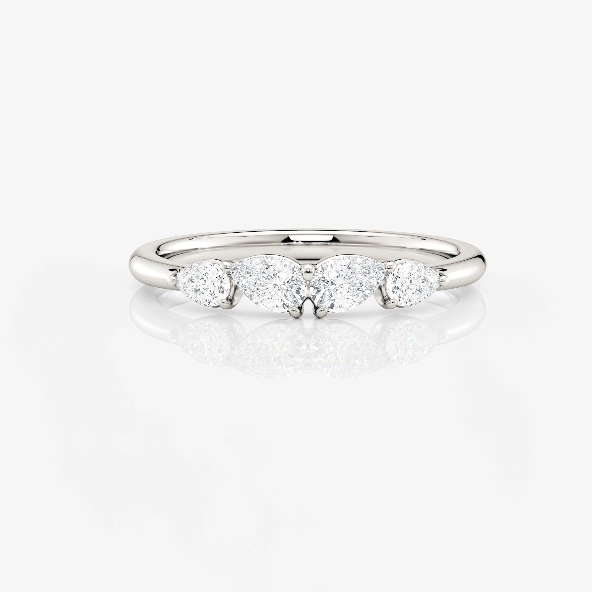 Pear Half Eternity Band | Lab Diamond