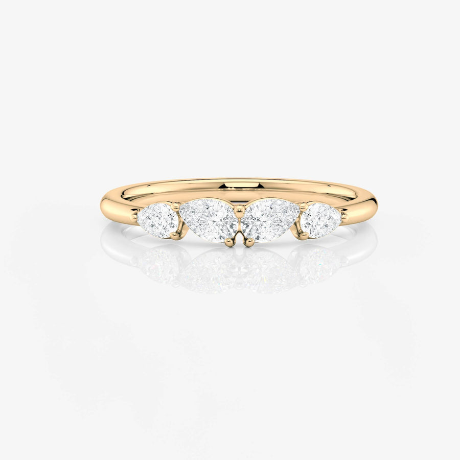 Pear Half Eternity Band | Moissanite Wedding Rings