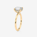 yellow gold Round Half-Round Band Hidden Halo Moissanite Engagement Rings South Africa Moissanite by Design