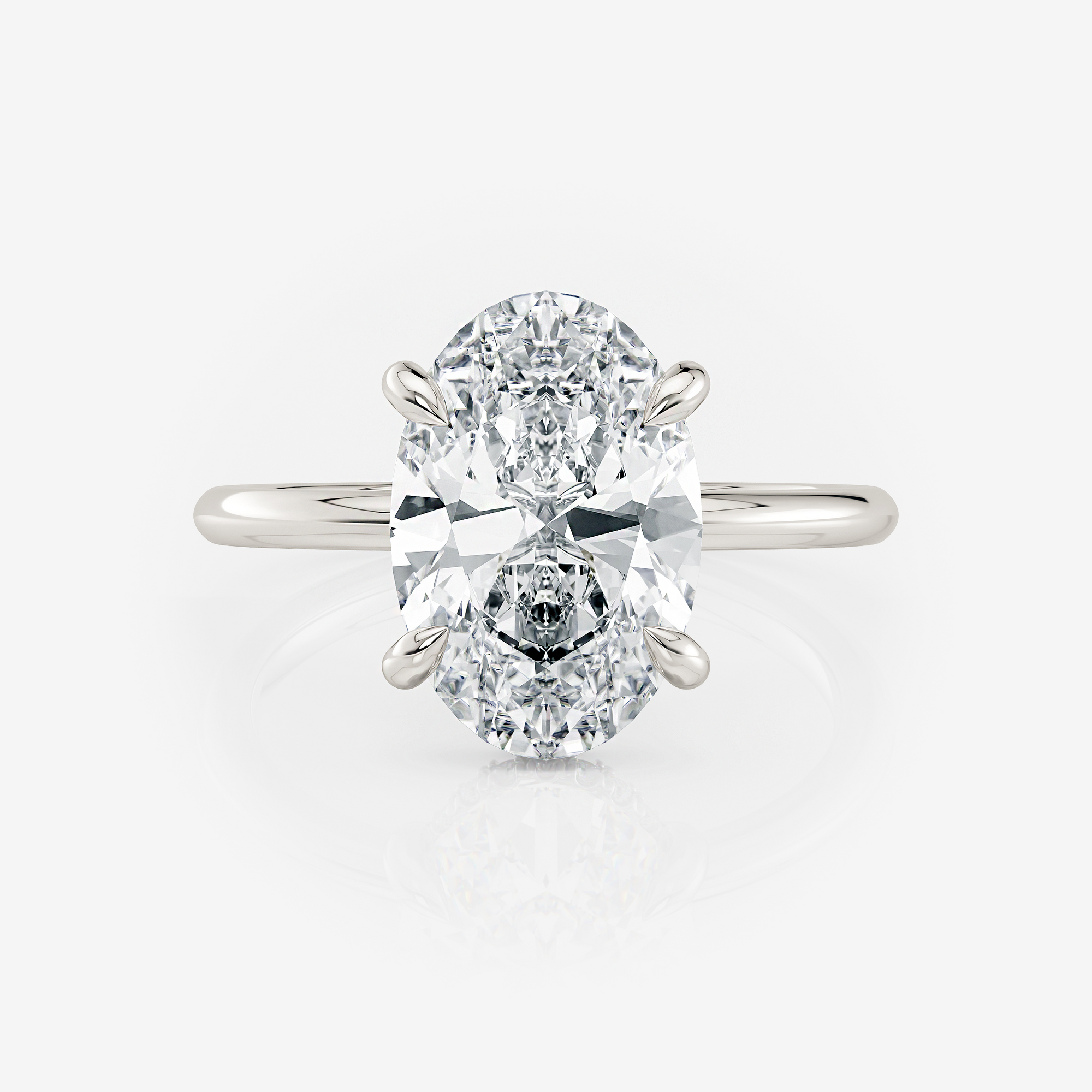 white gold 4ct oval hidden halo Lab Diamond Engagement Ring South Africa Moissanite By Design