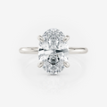 white gold 4ct oval hidden halo Lab Diamond Engagement Ring South Africa Moissanite By Design